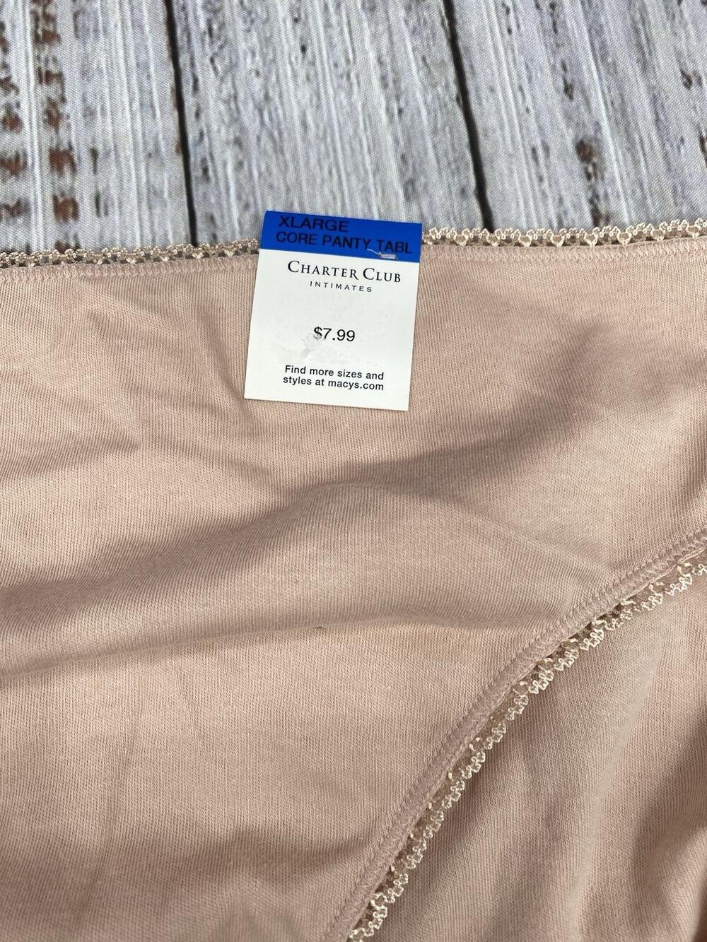 Charter Club Intimates X Large Chai Tan, Nude Core Panty Tabl